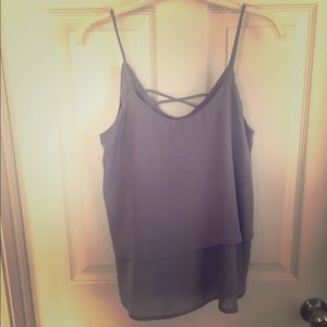 Bluish Grey Criss Cross Cami